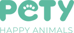 PETY Logo mit Claim Happy Animals