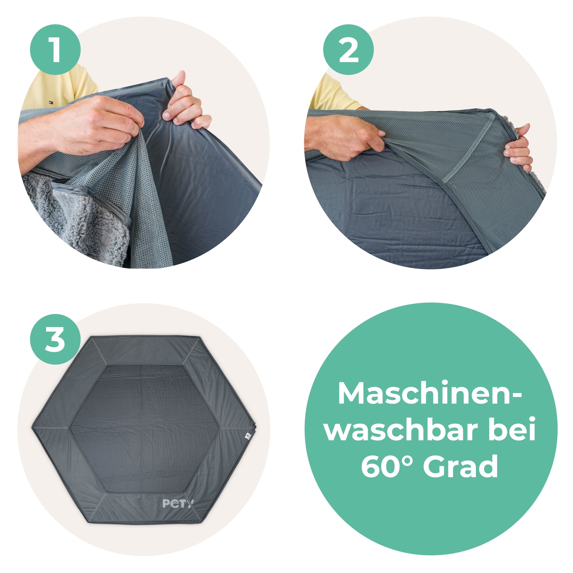 Anleitung für den PETY Mattenüberzug teddy