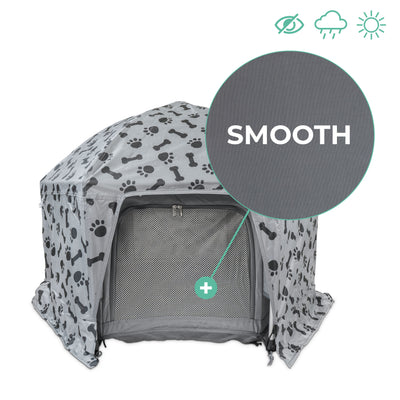 Kleines PETY Premium Laufstall Set mit Abdeckung Plus und Mattenüberzug smooth