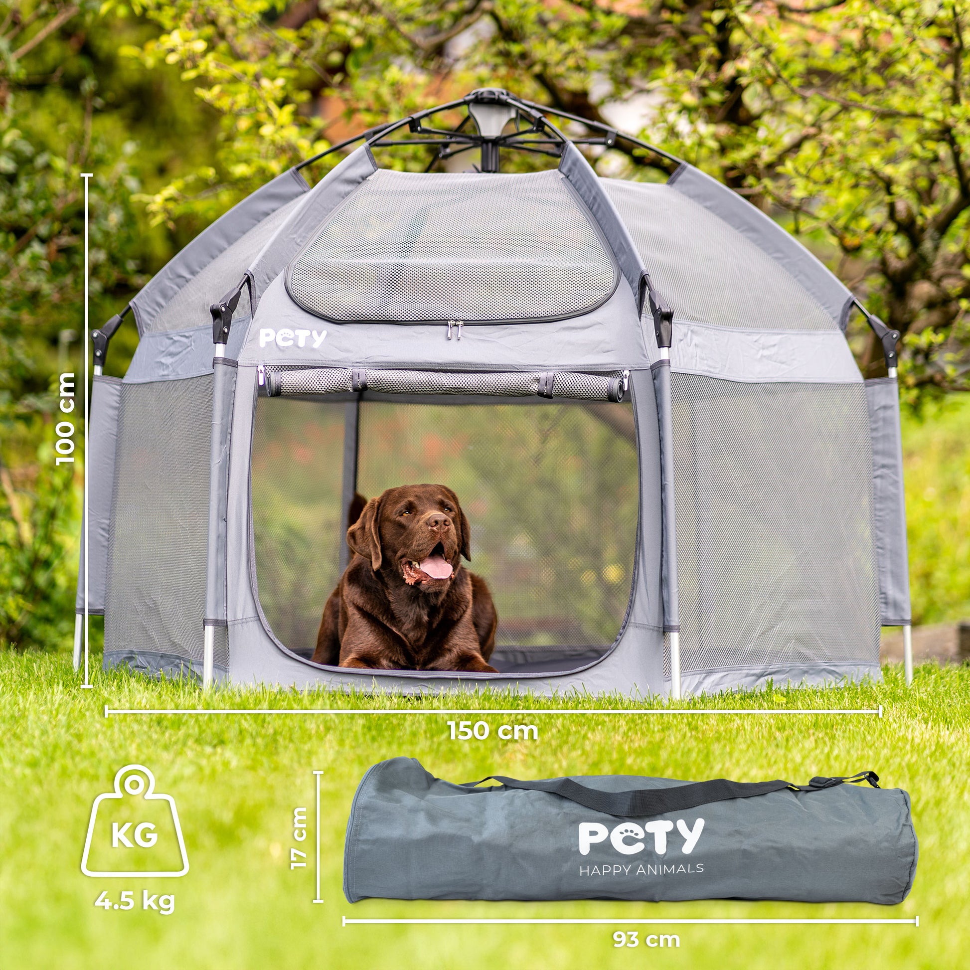 wurfzelt für hundeausstellung PETY Essential Set groß – pety.eu